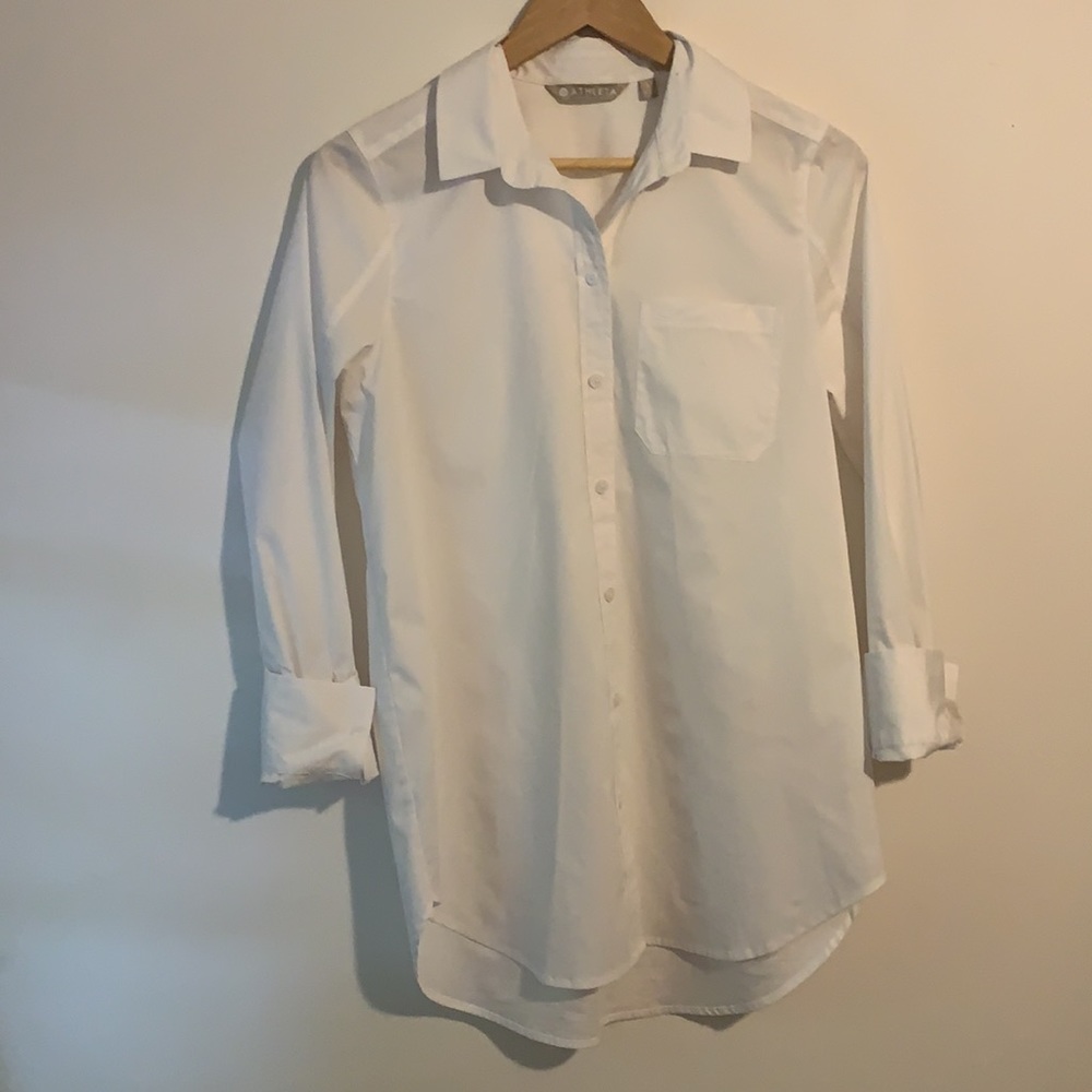 Athleta Long & Lean Passage Shirt / White / Small